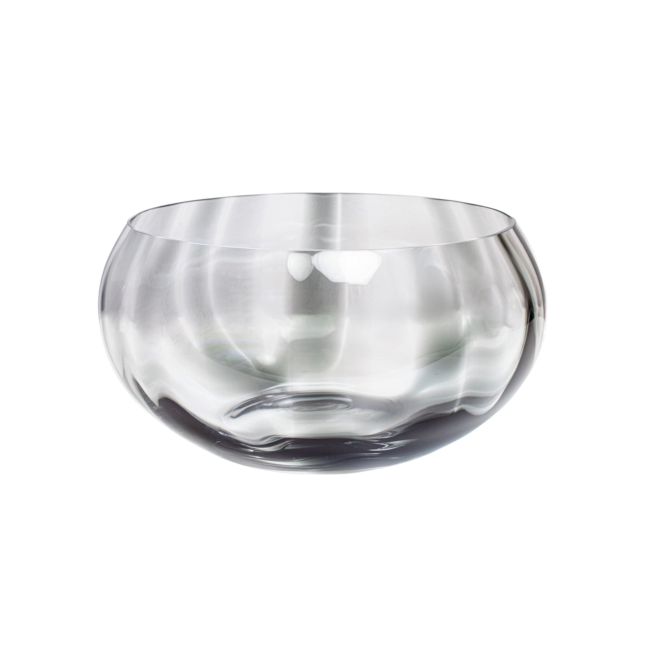 Bolla Glass Gray Pleated Centerpiece