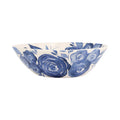 Blue Camellia Shallow Serving Bowl